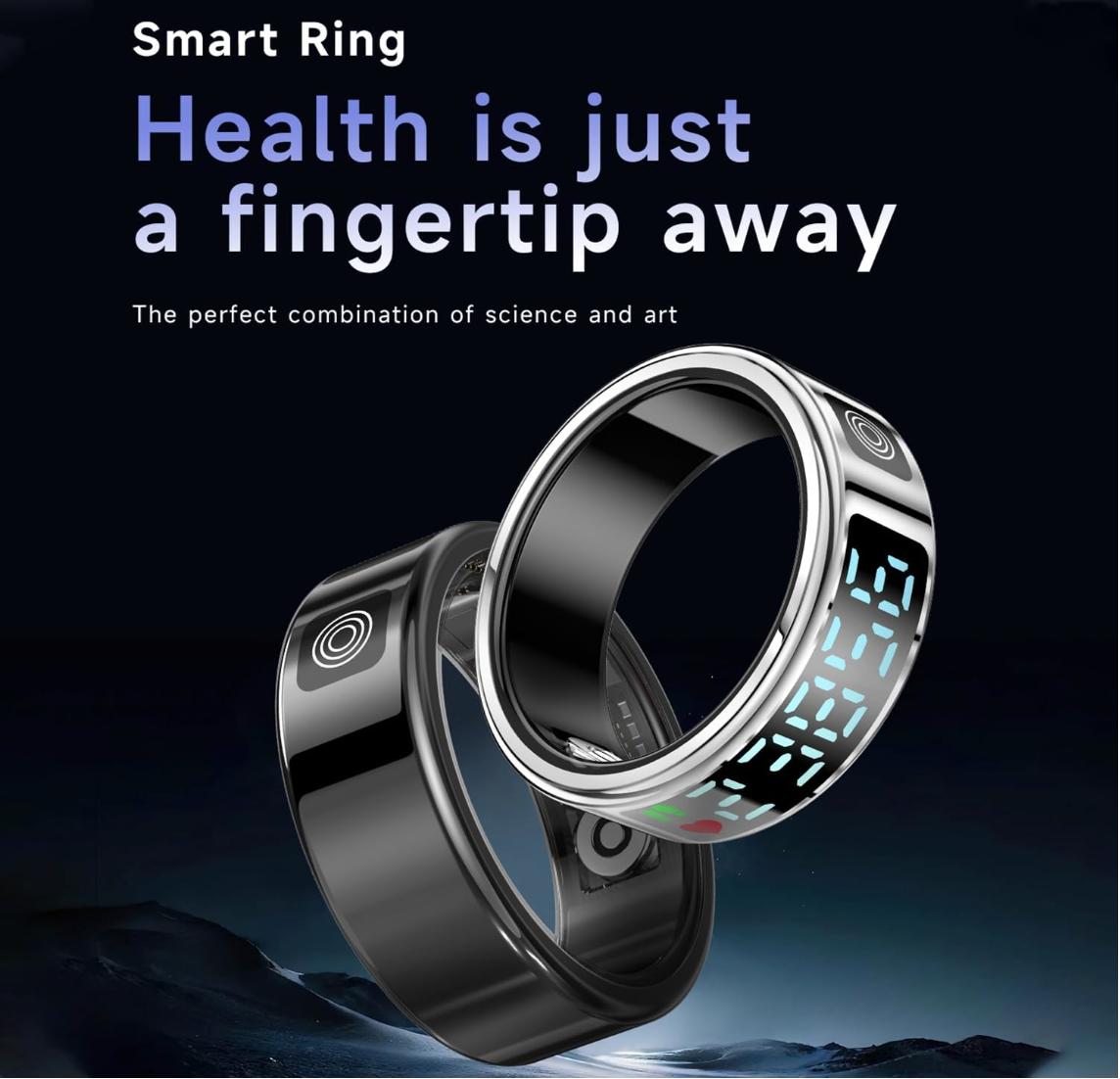 Orukka Caesar | Smart Fitness Rings with LCD Screen | Monitor Sleep