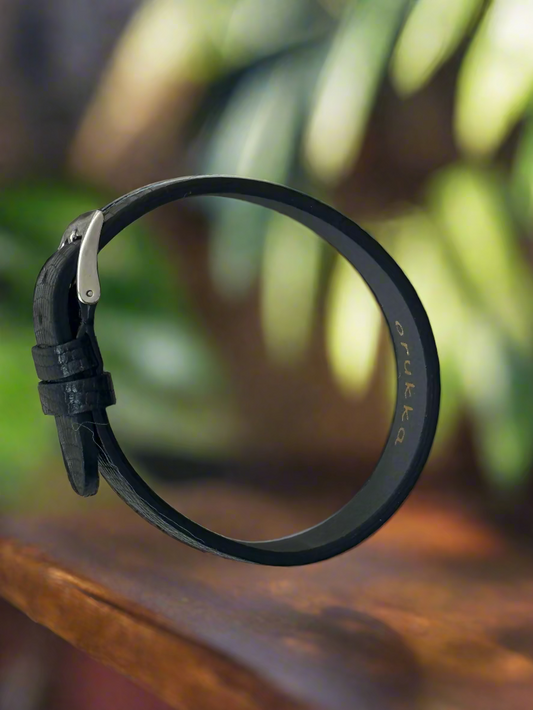 Orukka Cai | Mastercard Payment Bracelet | Black leather