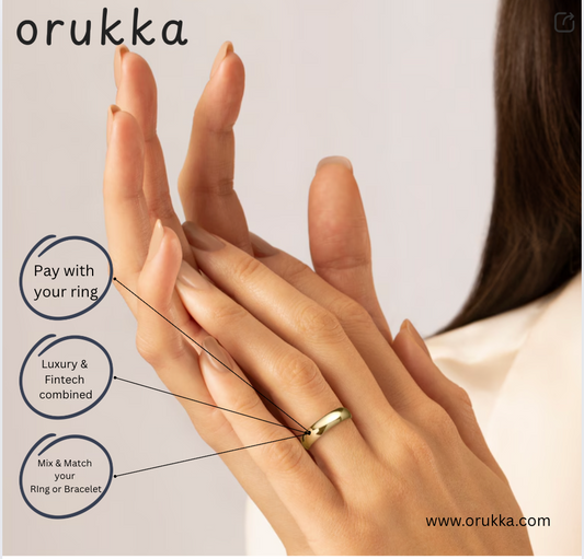 Orukka Coby | Wedding Bands Smart Payment Rings | Gold-plated Ring