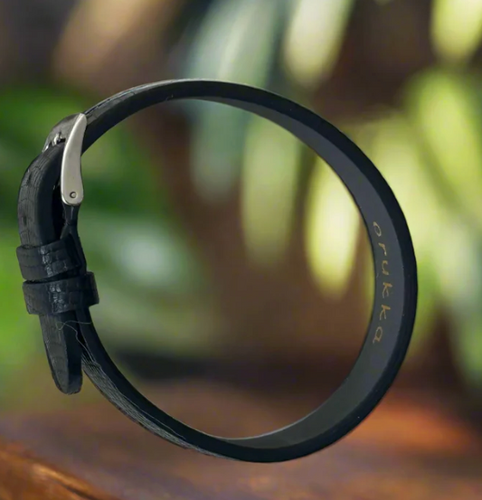 Orukka Cai |Mastercard Payment Bracelet | Black Leather