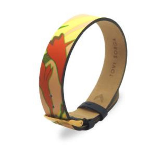 Orukka Celine |Mastercard Payment Bracelet | Floral Leather Design